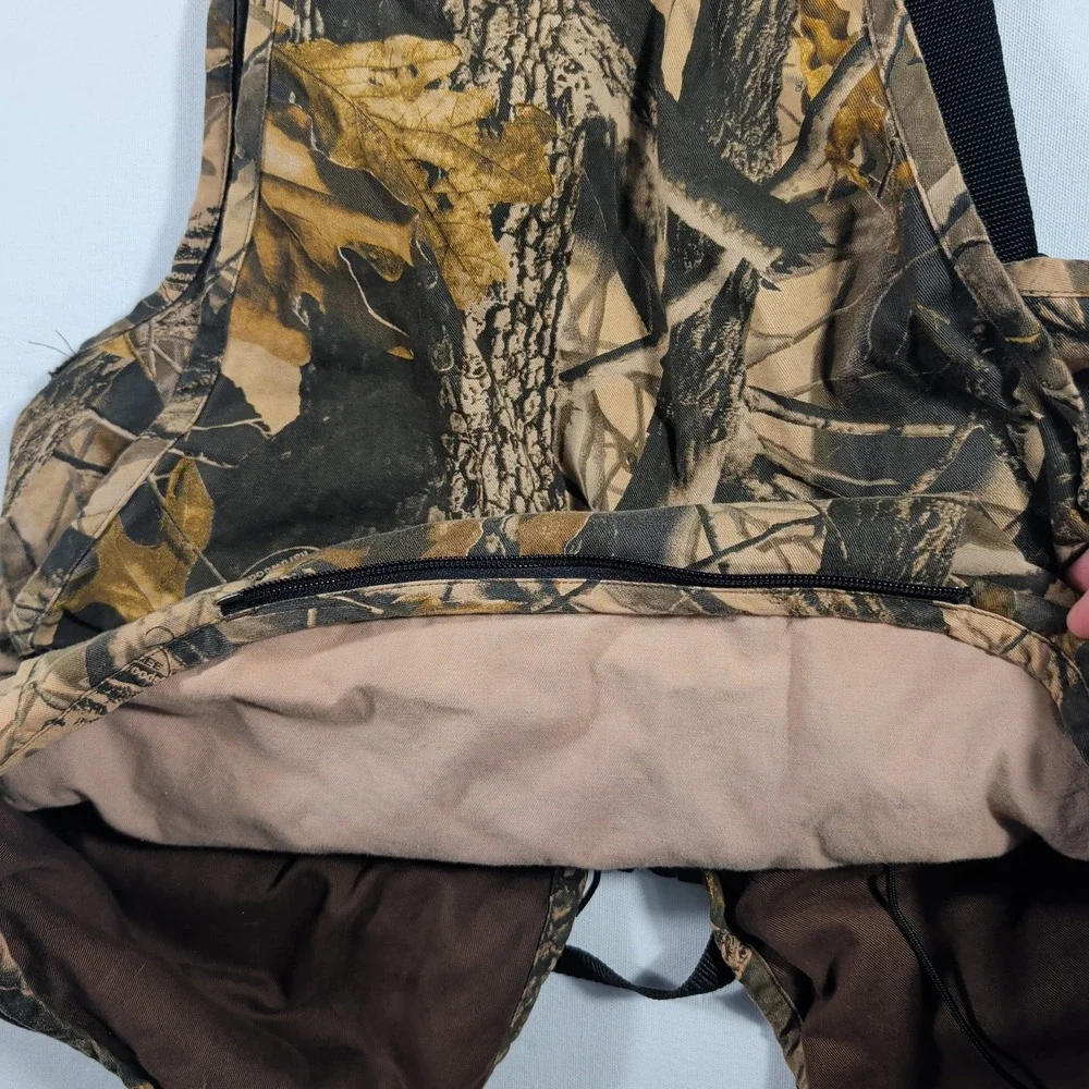Field & Stream Vest Mens M/L Camo Hunting Realtree Hardwoods Utility Game Bag